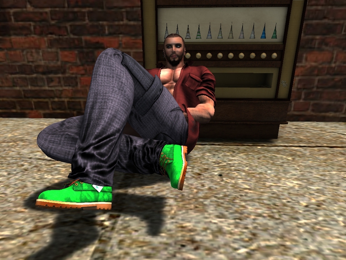 FLAT MALE Boots green