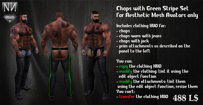 Norbo's Chaps Set Black