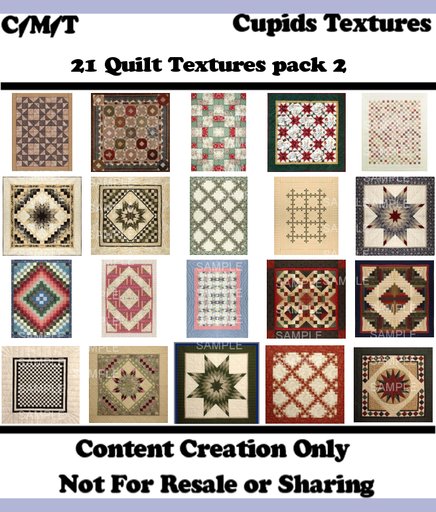 *CUPIDS TEXTURES* 21 Quilt Textures pack 2