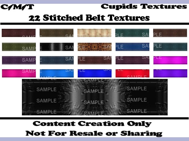 *CUPIDS TEXTURES* 22 Stitched Belt Textures
