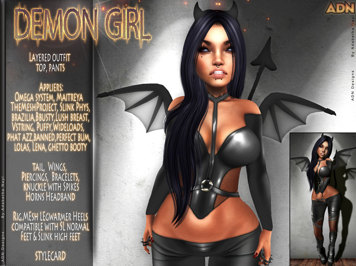 [ADN] DEMON GIRL (Appliers Incl.) (Wear to Unpack )