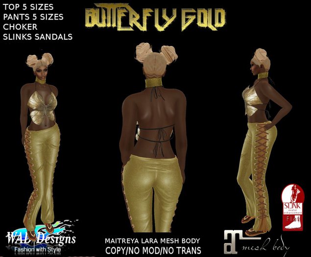 BUTTERFLIES GOLD MAITREYA