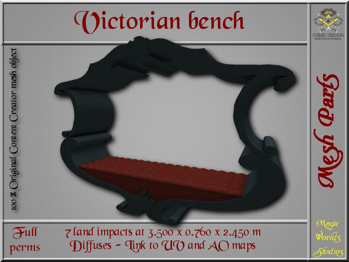 Victorian bench - 7 LI - FULL PERMS Mesh