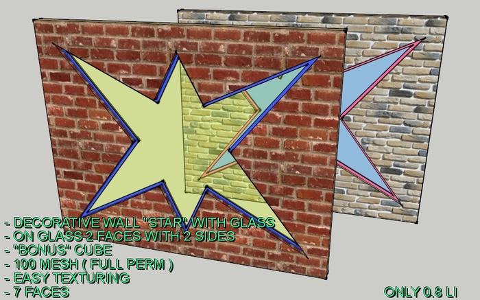 Dcorative Wall "STAR" (MESH/FULL PERM)(AL)