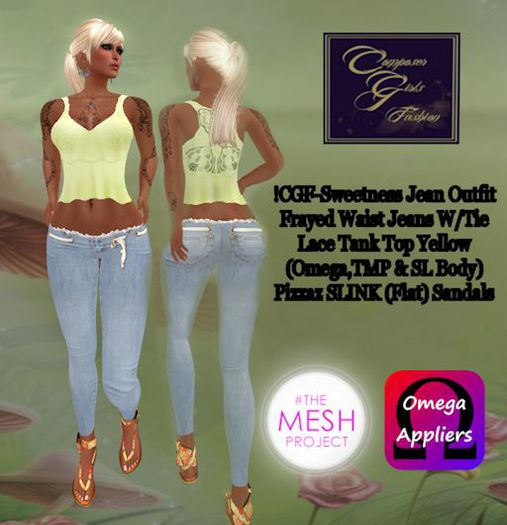 !CGF-Sweetness Jeans Outfit( W/Slink Sandals(Flat)