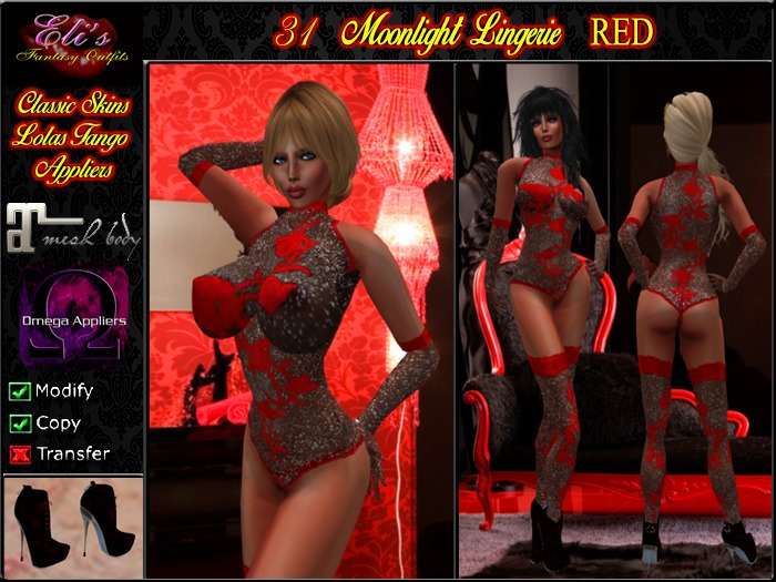 31 Moonlight Lingerie Red
