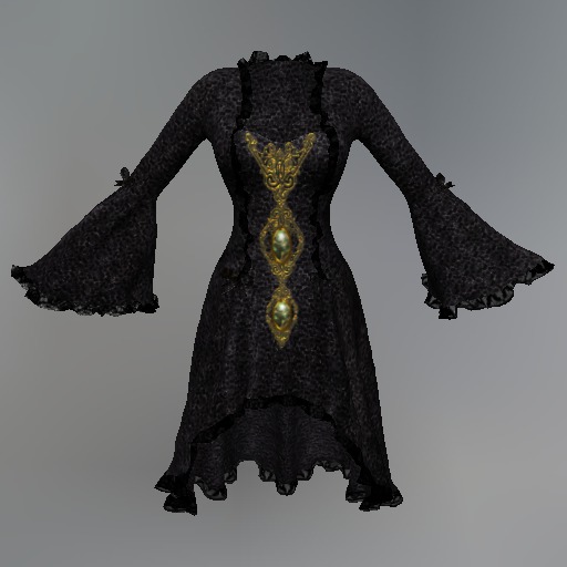 Charcoal Gothic Queen Mesh Dress