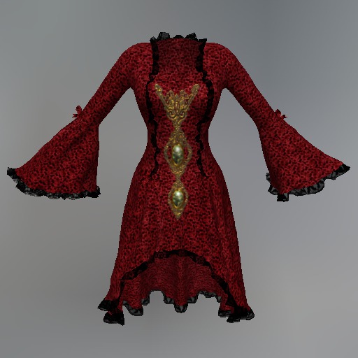 Red Gothic Queen Mesh Dress