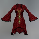 Red Gothic Queen Mesh Dress