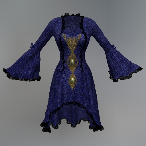Blue Gothic Queen Mesh Dress
