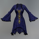 Blue Gothic Queen Mesh Dress