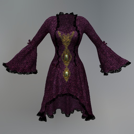 Purple Gothic Queen Mesh Dress