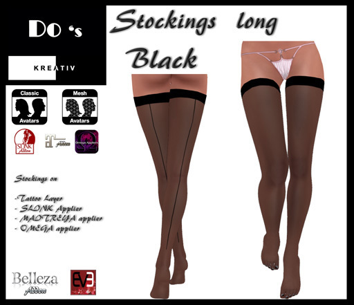 .:Do's:. Stockings long BLACK 