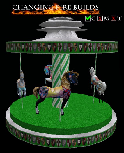 AP - Green and Silver Horse Carousel v1.1 Petite