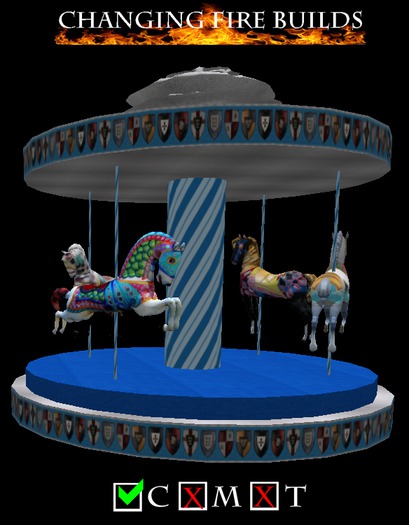 AP - Blue and Silver Horse Carousel v1.1 Petite
