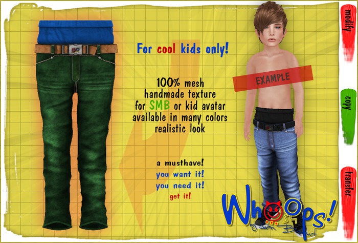 ~[Whoops] - Cord-Green / Blue