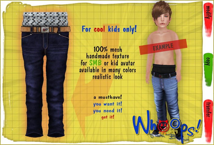 ~[Whoops] - Cord-Blue / Square