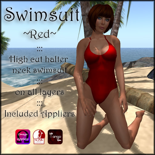 ::Chez::Kitten:: Swimsuit ~ Red (Lolas, Slink & Omega)
