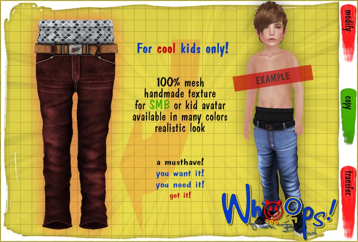 ~[Whoops] - Cord-Red / Square