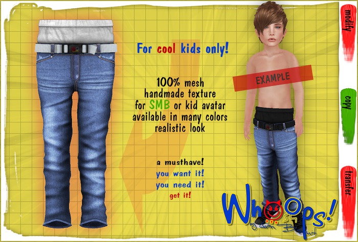 ~[Whoops] - Light Blue / W-White