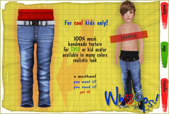 ~[Whoops] - Light Blue / W-Red