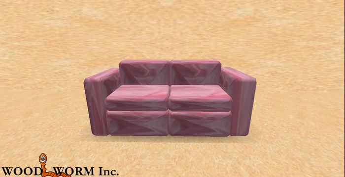 A cute light pink couch with single & couple poses. Only two prims!