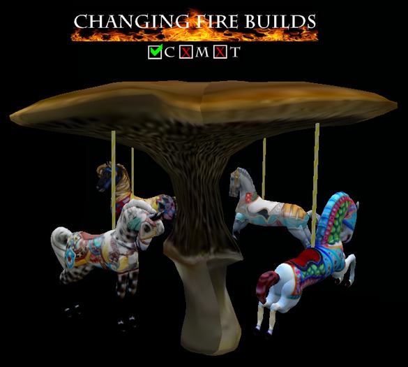 AP - Mushroom Horse Carousel Yellow
