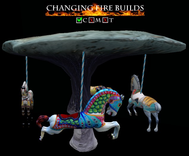 AP - Mushroom Horse Carousel Blue