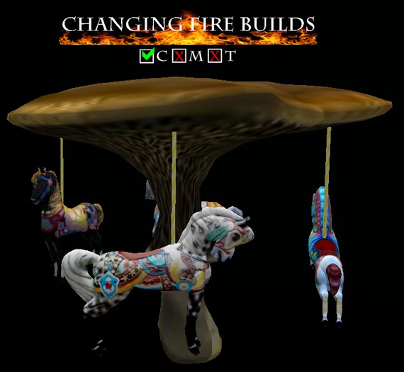 AP - Mushroom Horse Carousel Yellow Petite
