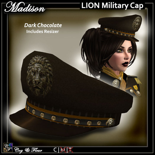 C&F Vittoria Small Hat w/ Roses - Black