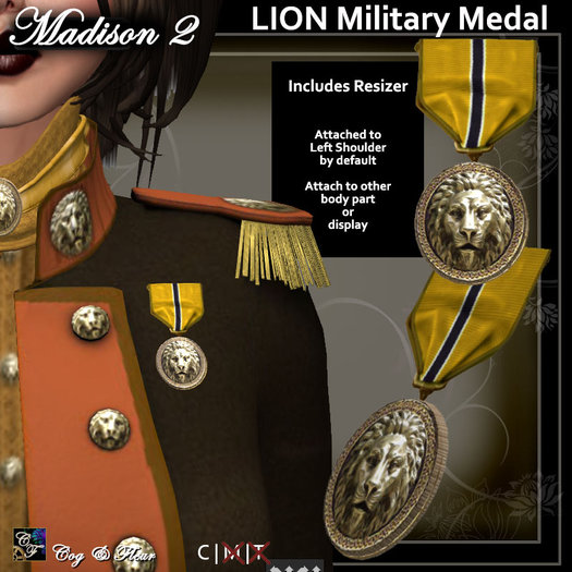 C&F Madison Badge of Honor - Lion w/ Resizer