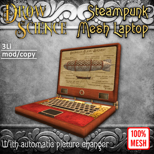 Drow Science Steampunk Mesh Laptop v.1.0.1
