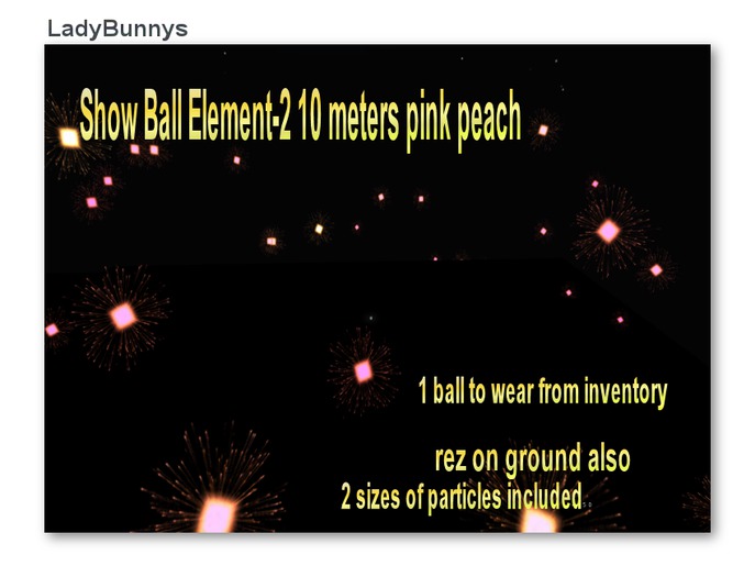 *•FaNtAsY FX Particles•*Light Show Ball Element-2 10 meters pink peach