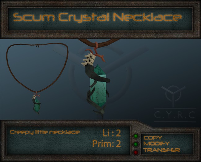 CYRC Scum Crystal Necklace