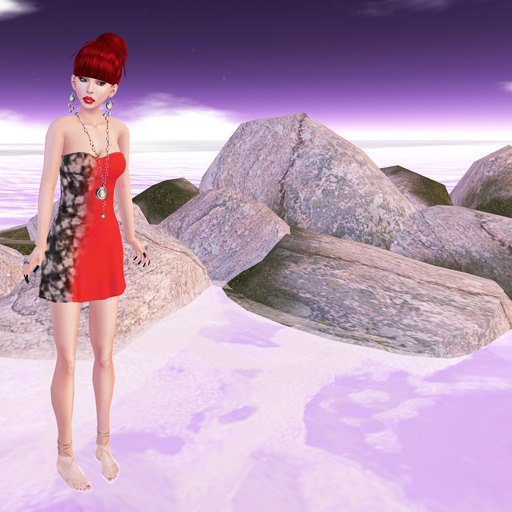 .:KosmO:. Minidress Flowerly side - PoppyRed
