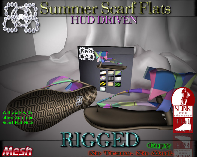 !!BHB!! SUMMER SCARF FLATS SLINK V2 HUD (slink)
