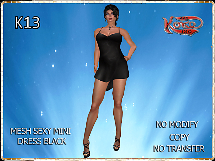K13 MESH SEXY MINI DRESS BLACK