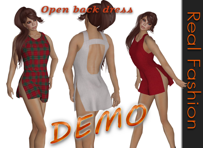 REAL FASHION Open back mini dress - DEMO