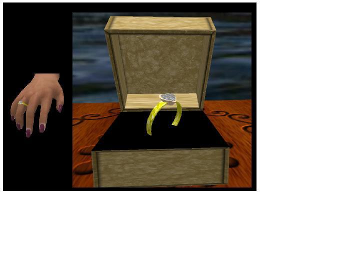Schachtel Goldring mit Diamantherz