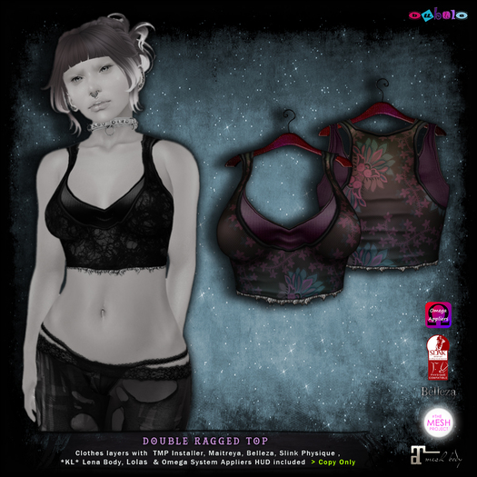 [ bubble ] Double Ragged Top Prune