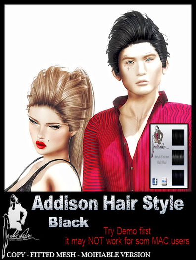 ::MF:: Addison Hair Style Black