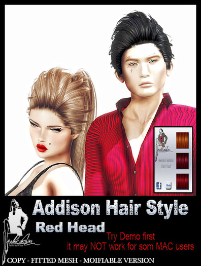::MF:: Addison Hair Style Red Head