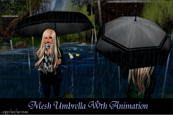 Mesh  Umbrella Black ( With Animation)
