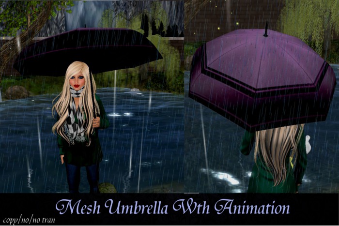 Mesh  Umbrella Purple ( With Animation)