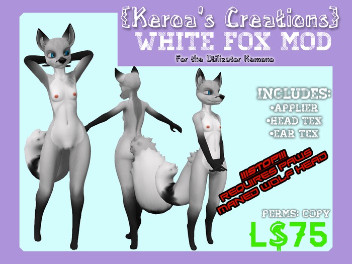 {Keroa's Creations} White Fox Mod