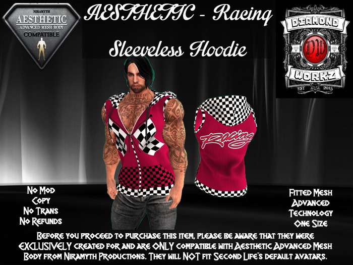 DW Sleeveless Hoodie - Racing (Boxed)