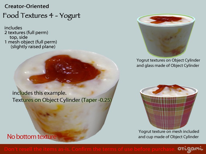 origami~* Food Texture 4 - Yogurt