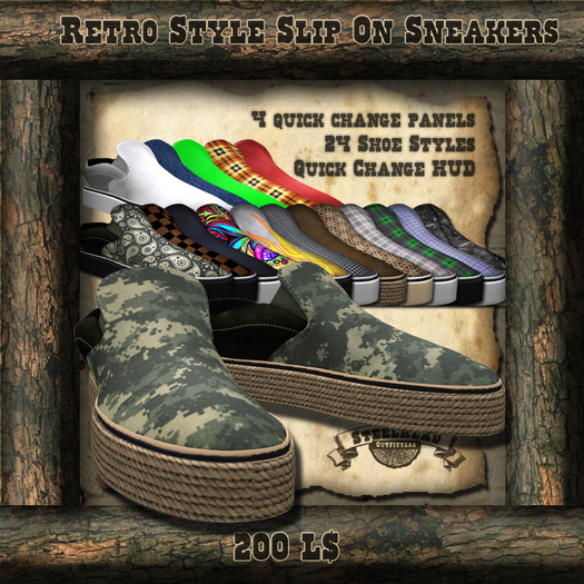 Steelhead "Retro Style" Slip On Sneakers 