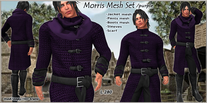 FM Morris Mesh set /purple