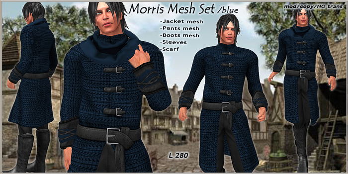 FM Morris Mesh set /blue